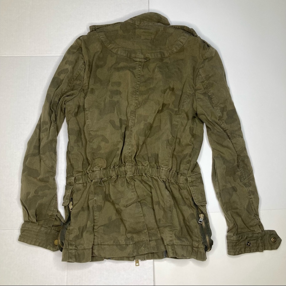 7 For All Mankind Camo Jacket Zip Snap Size Small - Picture 7 of 7